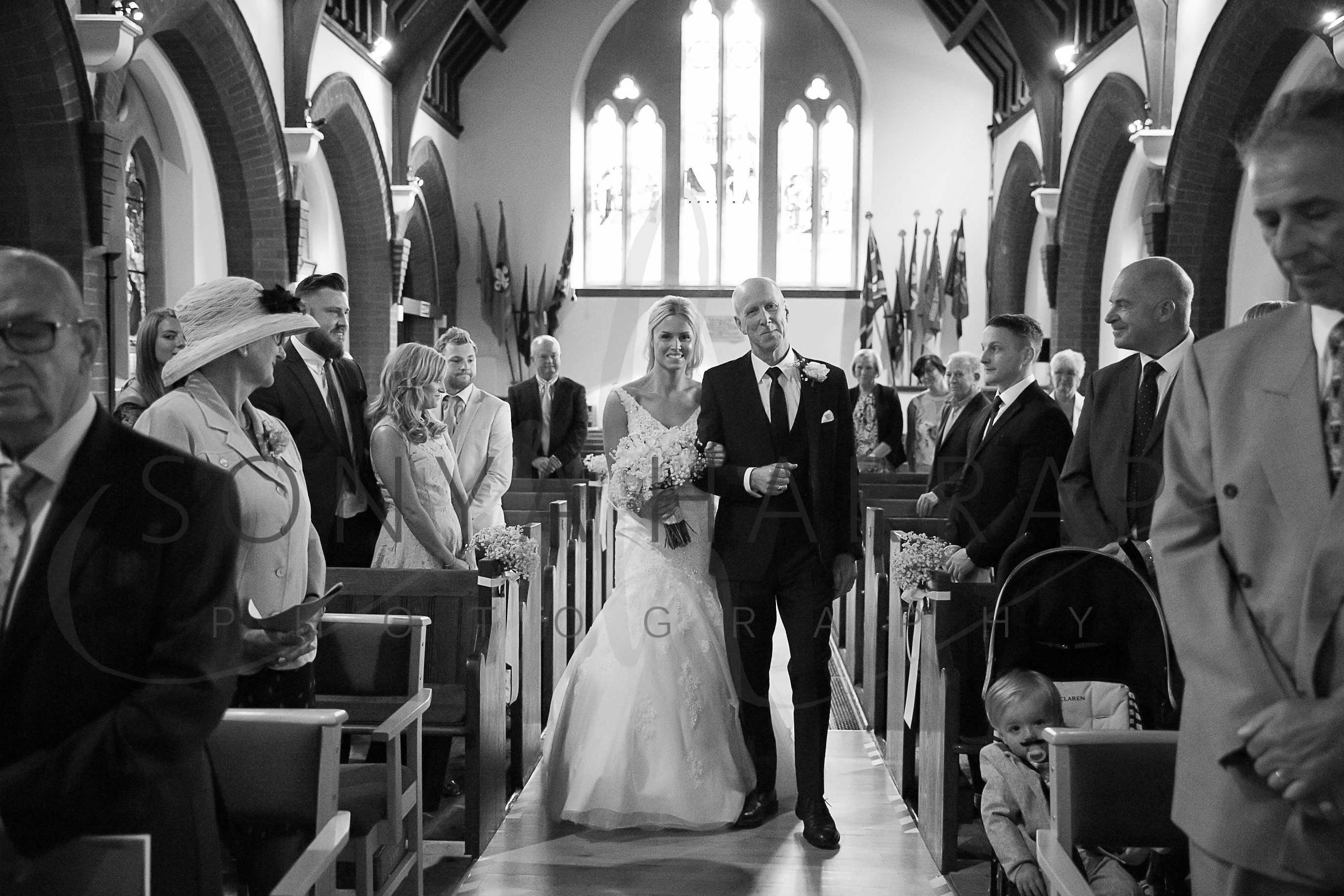 wedding photography by Sonya Harrap Hertfordshire church service of bride and groom