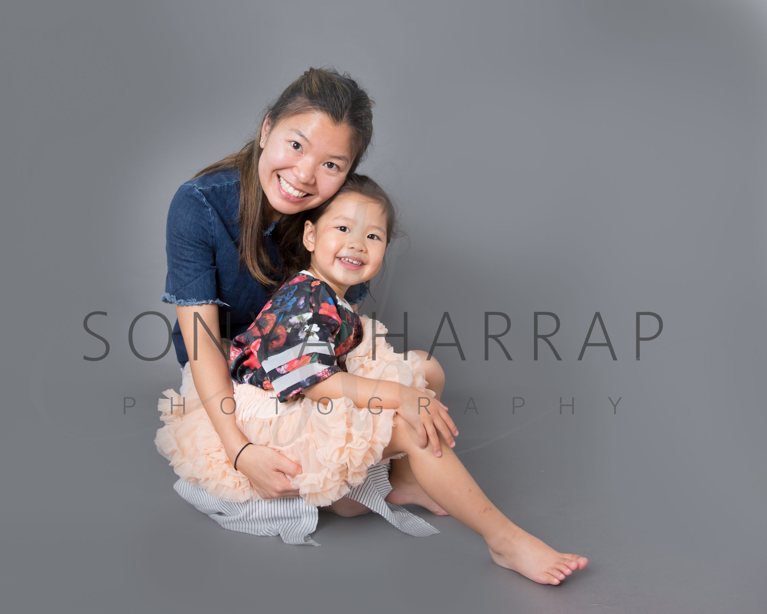 sisters and mum Family photoshoot and Child portraits by Sonya Harrap photography in Hertfordshire