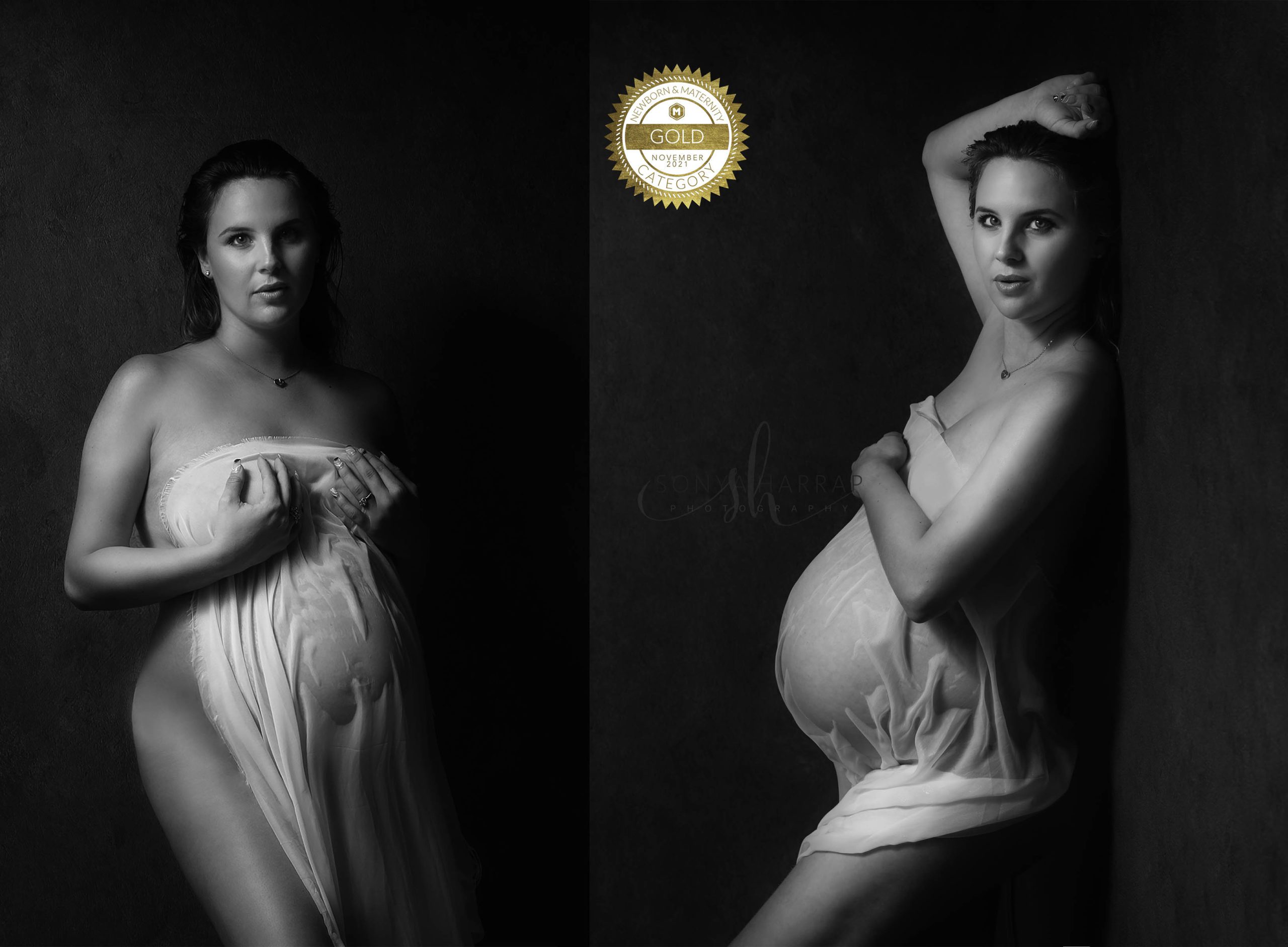 black and white award winning pregnancy photoshoot maternity hertfordshire london st albans