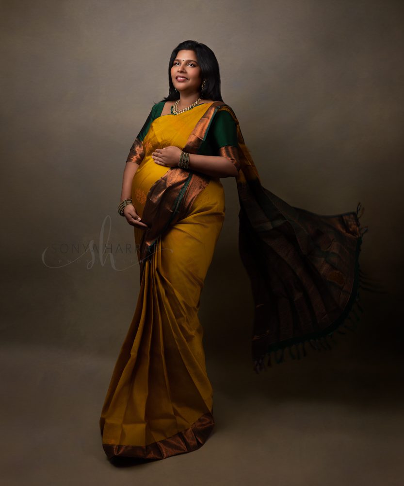 South Indian Saree modest maternity photos by Sonya Harrap