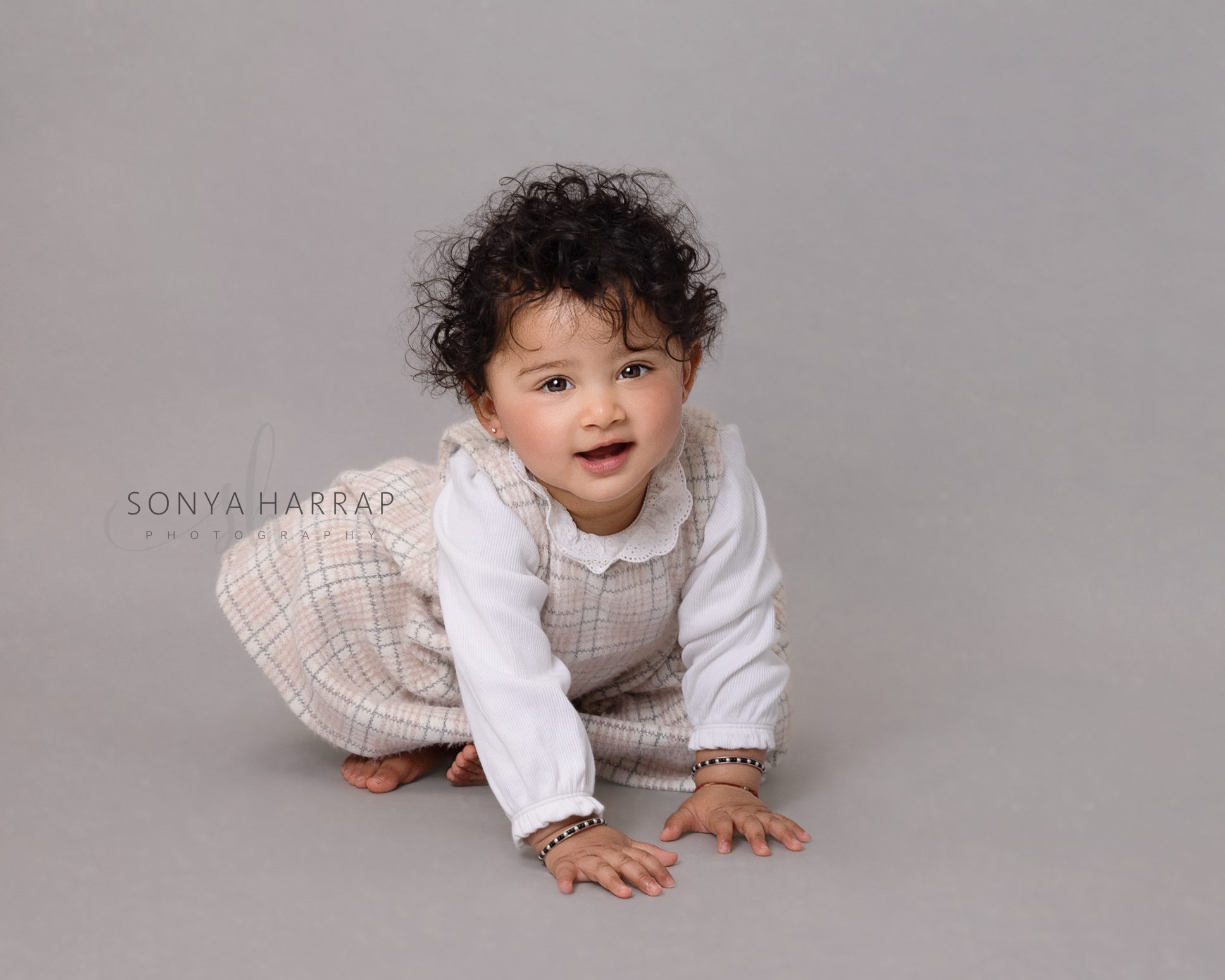 Smiling young child during a professional children's photography session
